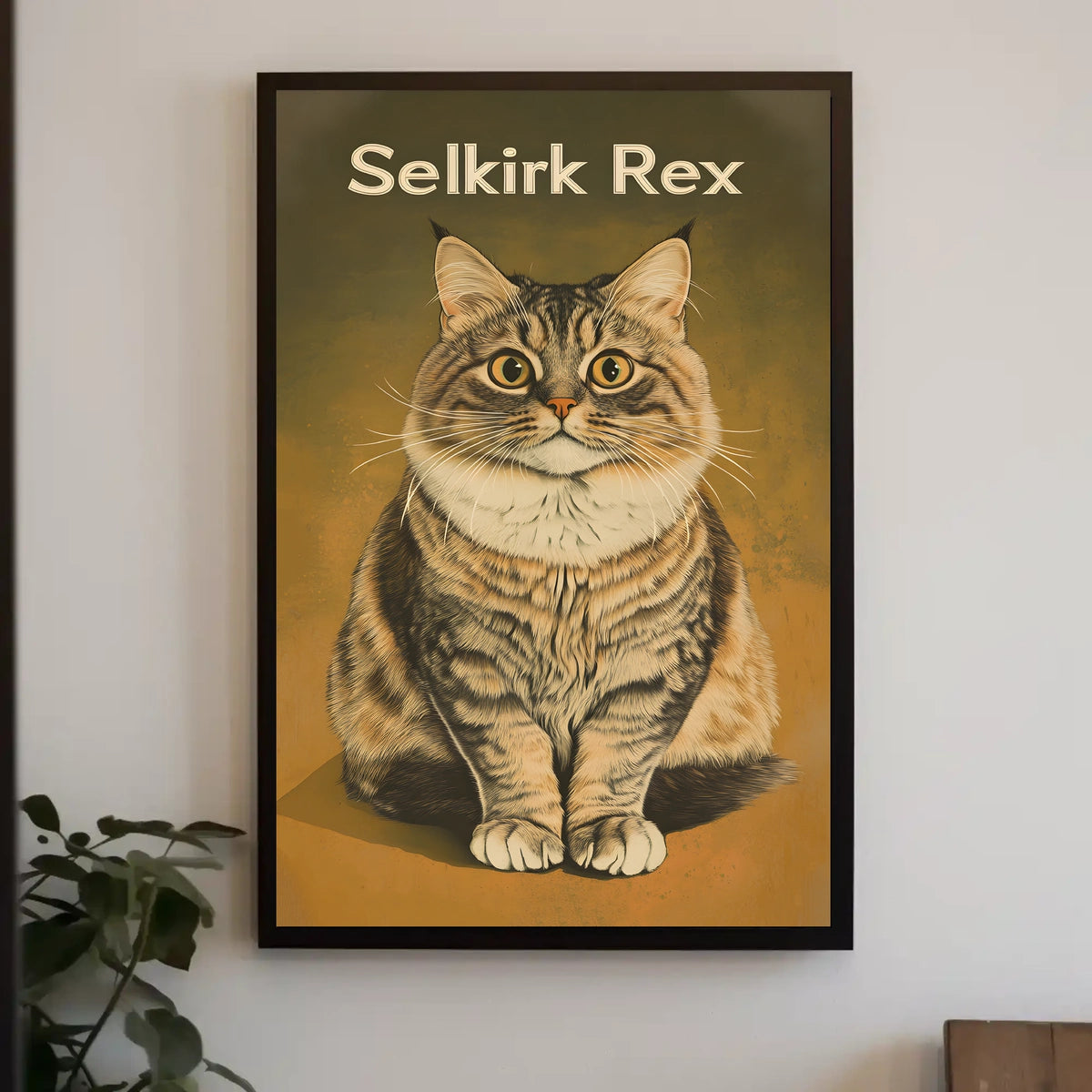 Selkirk Rex Cat Photography Realism Wall Art Poster