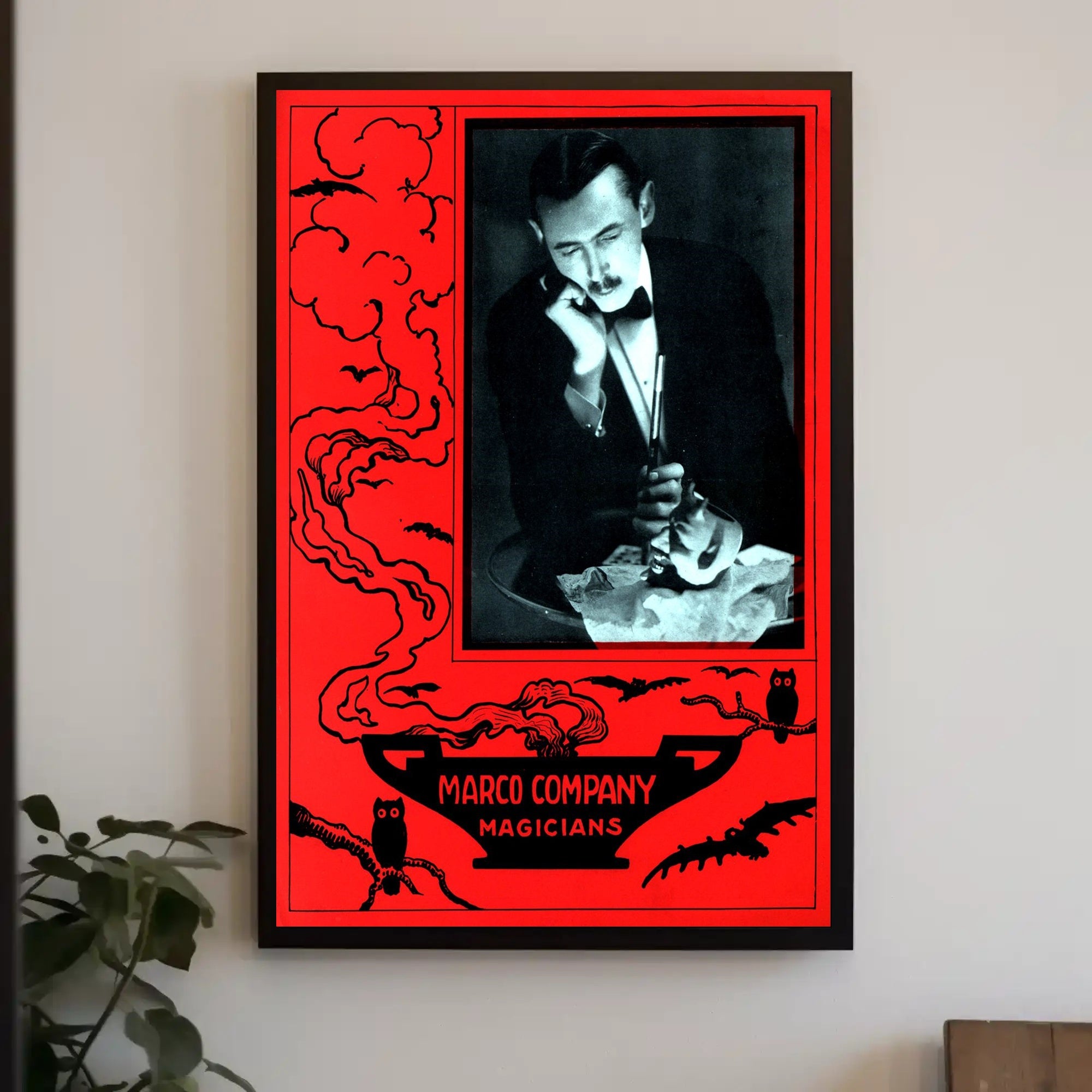 Vintage Magician Poster with Mystical Elements - Pop Culture Poster