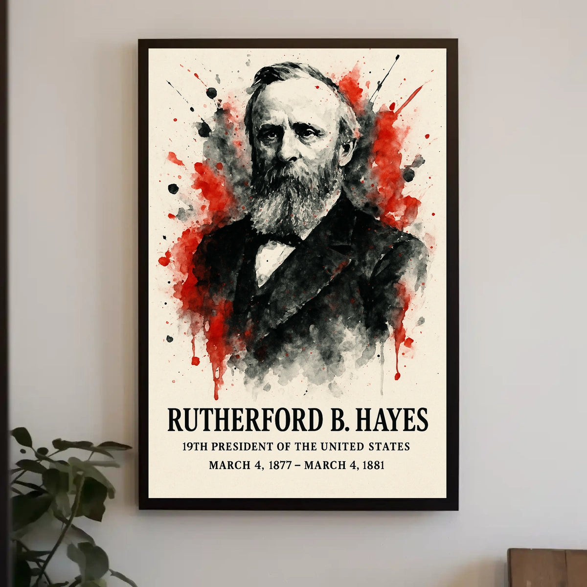 Rutherford B. Hayes Vintage Artistic Historical Poster