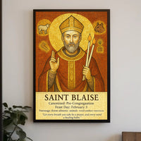 Saint Blaise Patron of Throat Ailments Poster PosterGoat