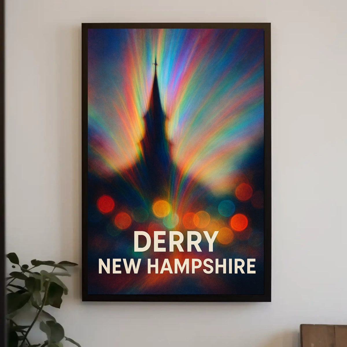 Derry New Hampshire Vibrant Impressionism Poster