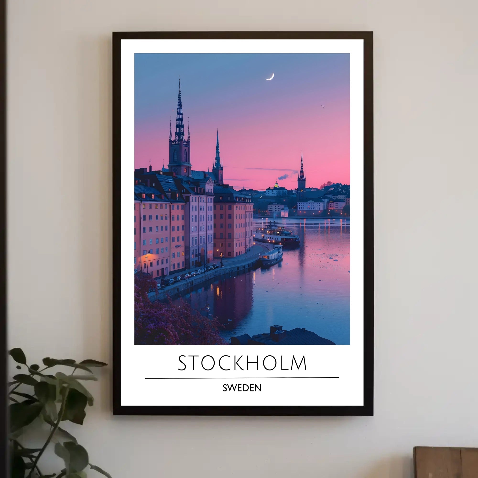 Serene Evening View of Stockholm Urban Cityscape Poster