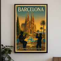 Barcelona A Tapestry of Art Culture Poster