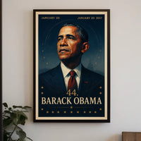 Barack Obama stylized portrait historical presidential poster