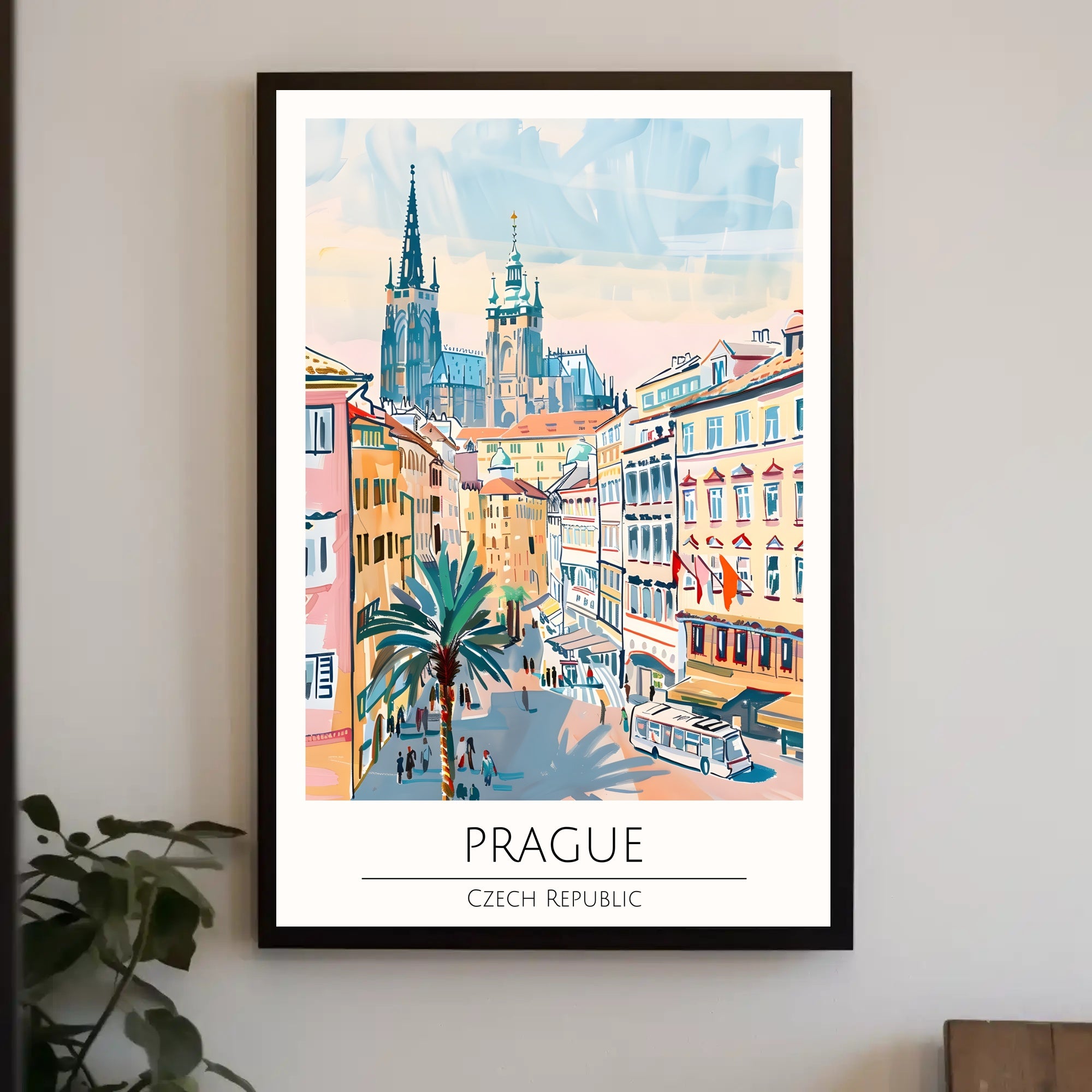 Vibrant Streets of Prague Poster PosterGoat