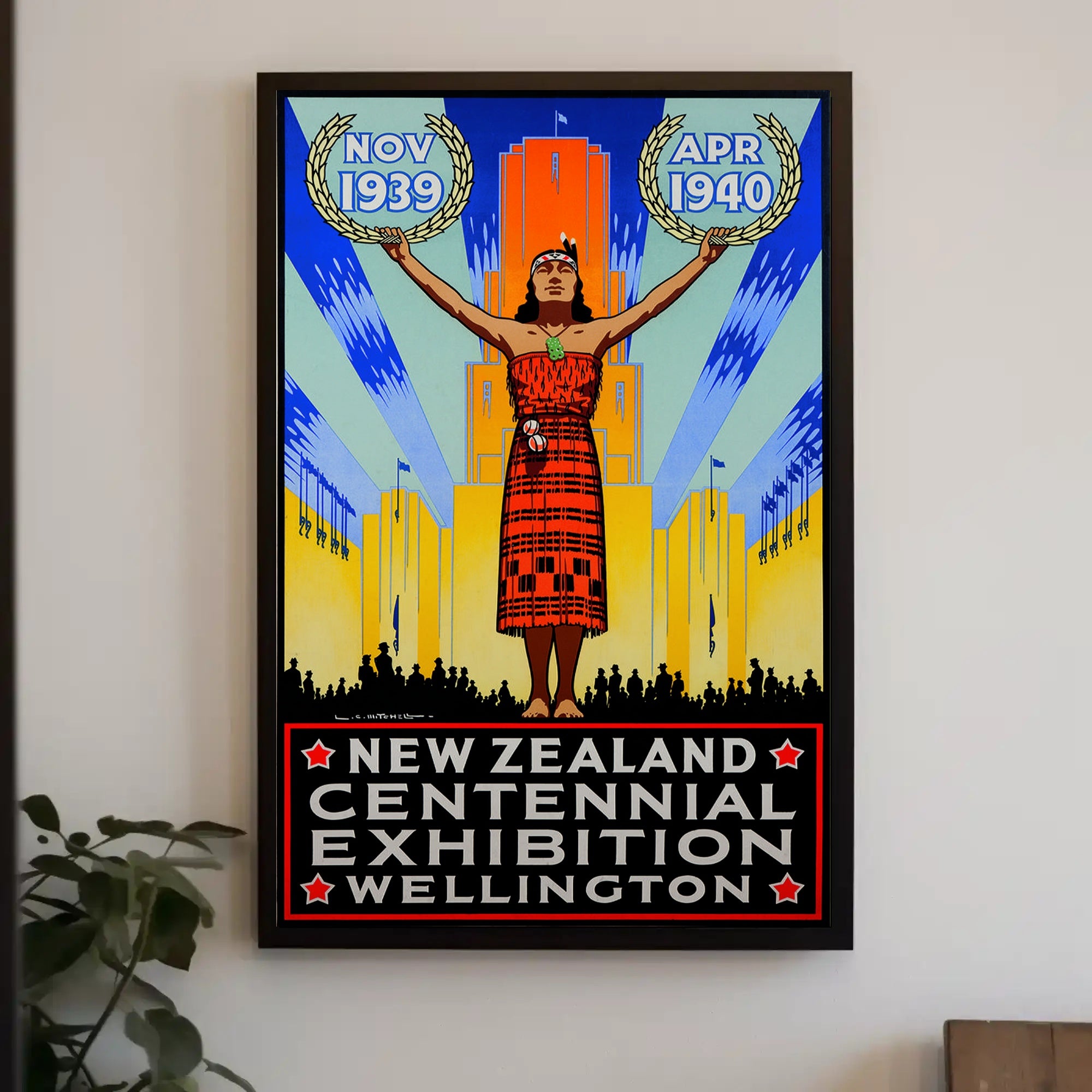 New Zealand Centennial Art Deco Cultural or Heritage Poster