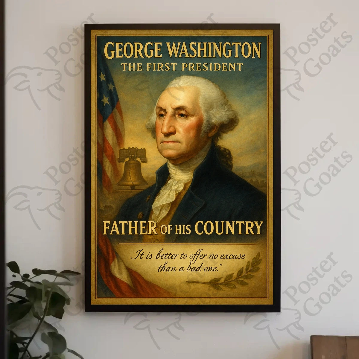 George Washington Patriotic Historical Presidential Poster