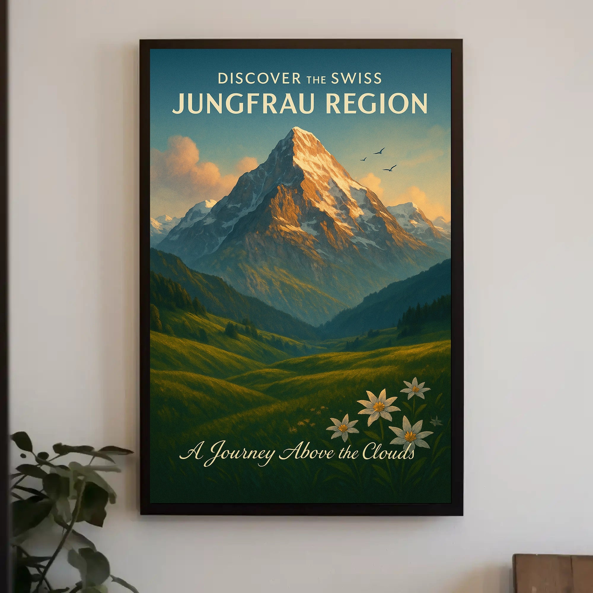 Jungfrau Region Vintage Travel Poster Print
