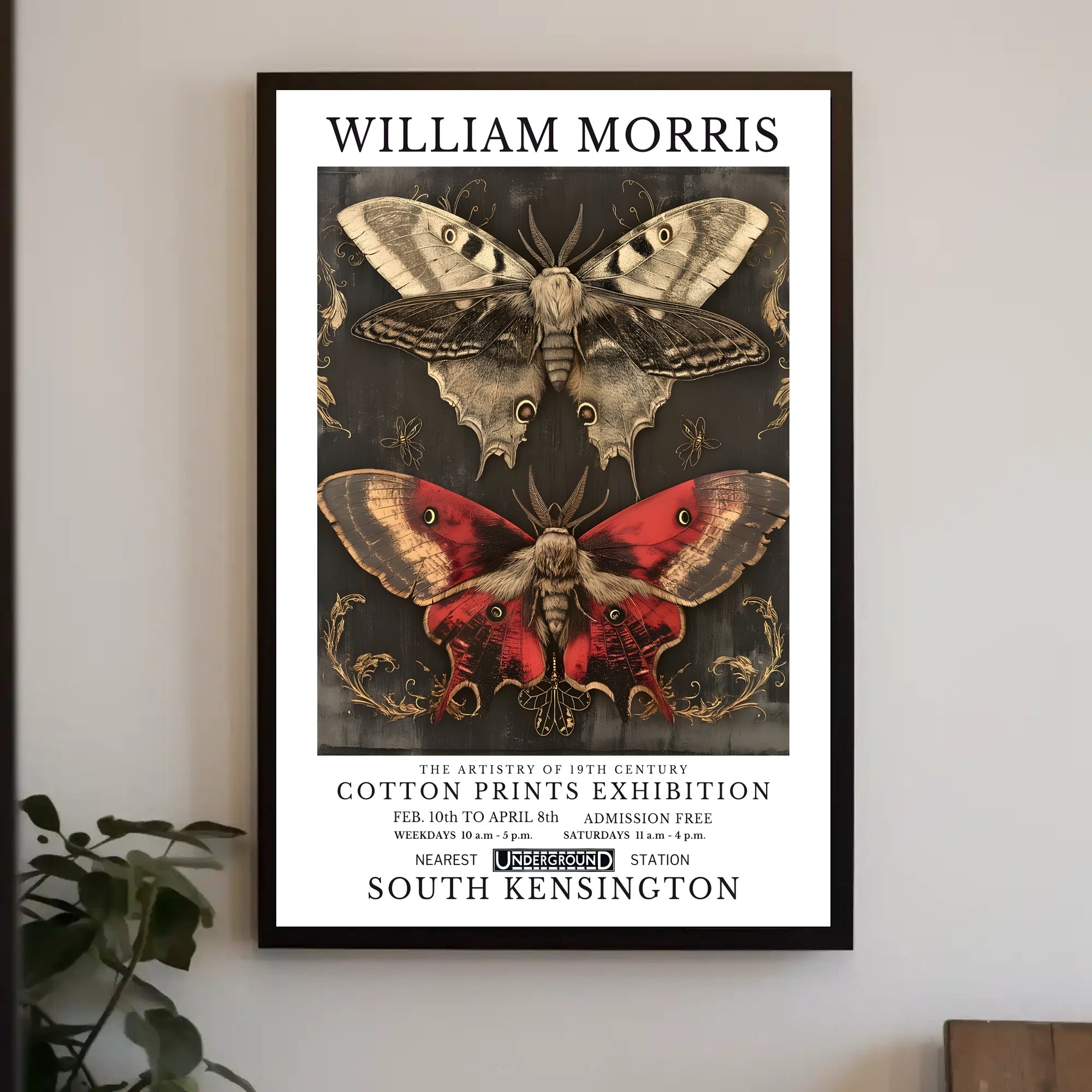 William Morris Exhibition: Detailed Artistic Poster