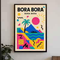 Bora Bora Island Abstract Poster PosterGoat