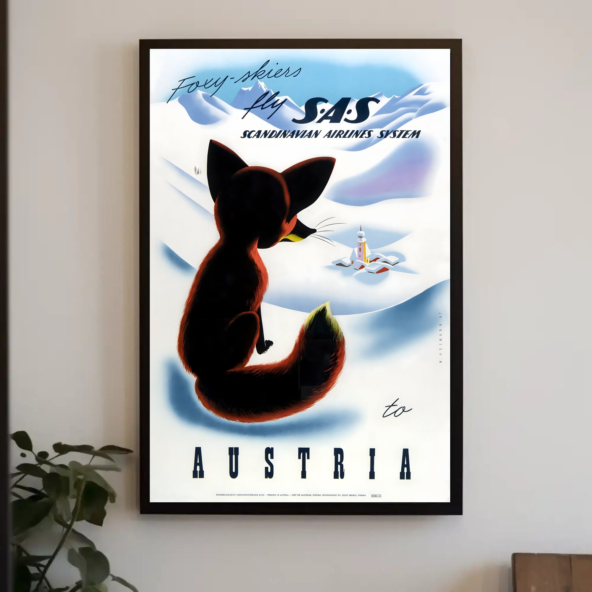 Vintage SAS Travel Poster: Explore Austria's Alpine Charm Travel Poster PosterGoat