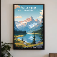 Serene Majesty of Glacier National Park Poster