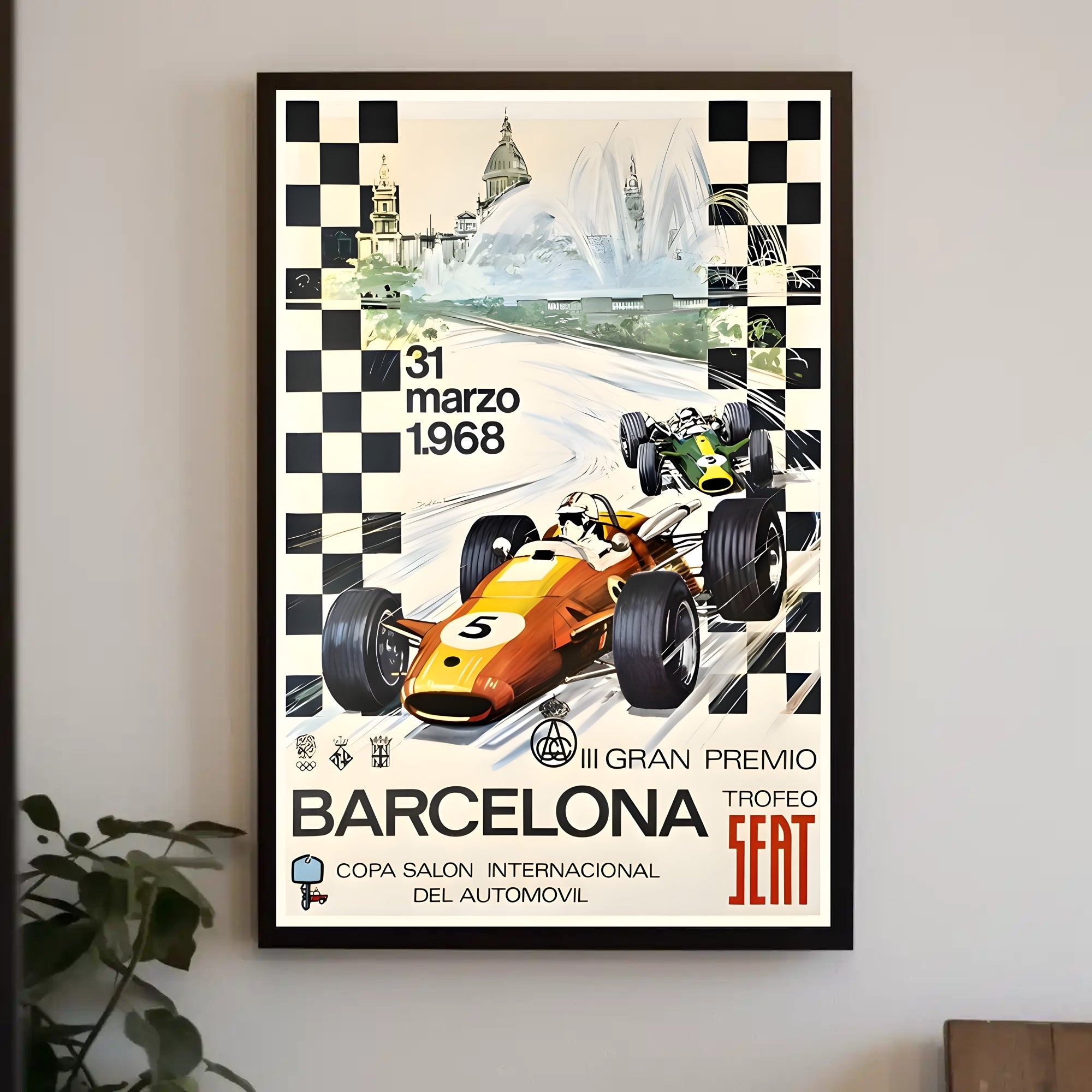 Barcelona Trofeo SEAT 1968 Poster