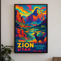 Zion National Park Utah Poster