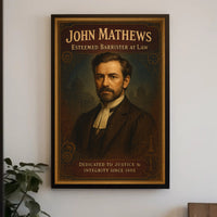 John Mathews Esteemed Barrister Poster