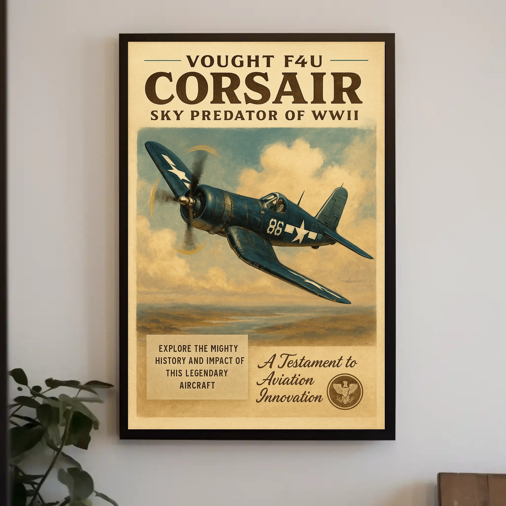 Vought F4U Corsair: Sky Predator of WWII Poster