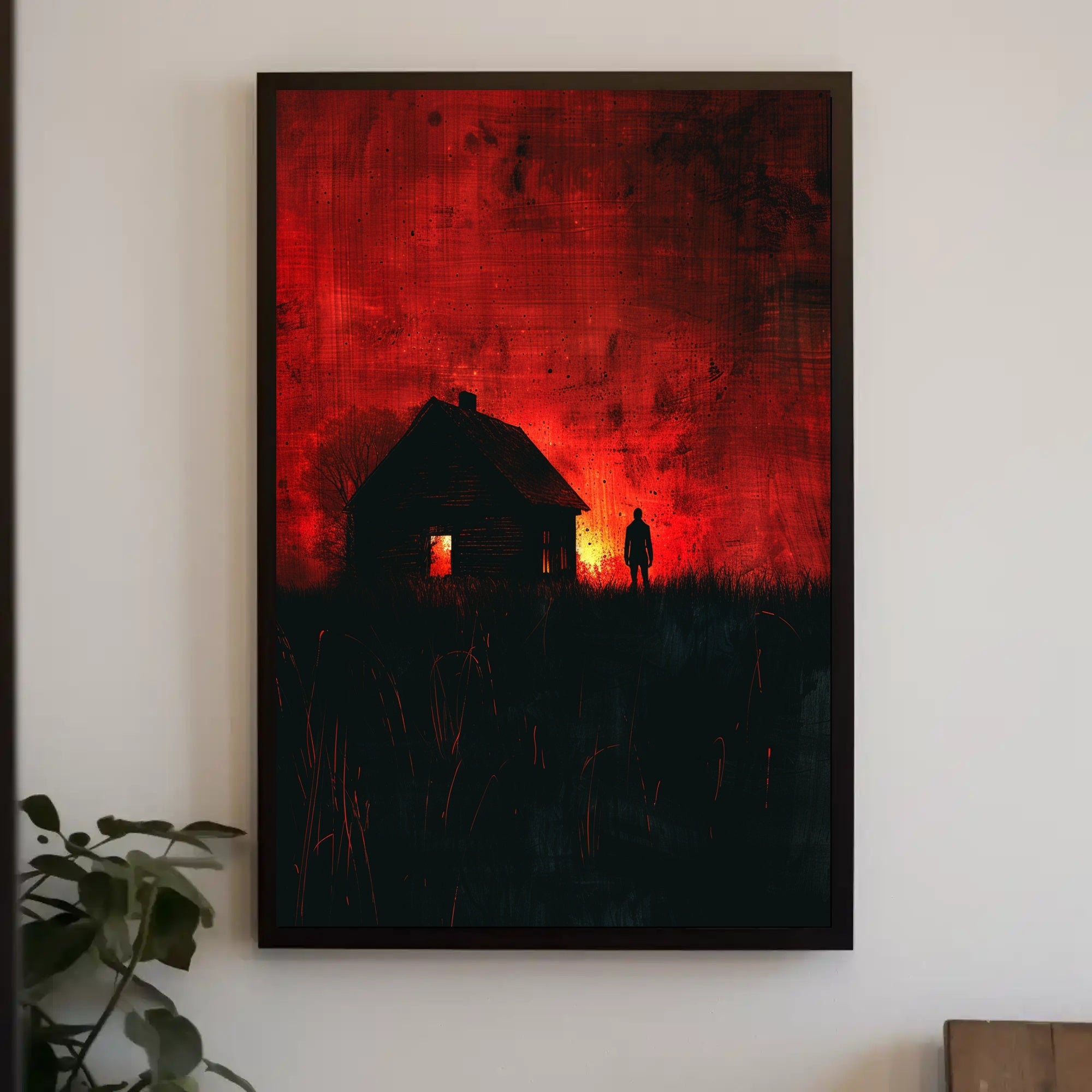 Haunting Silhouette Horror Scene Artistic Poster PosterGoat