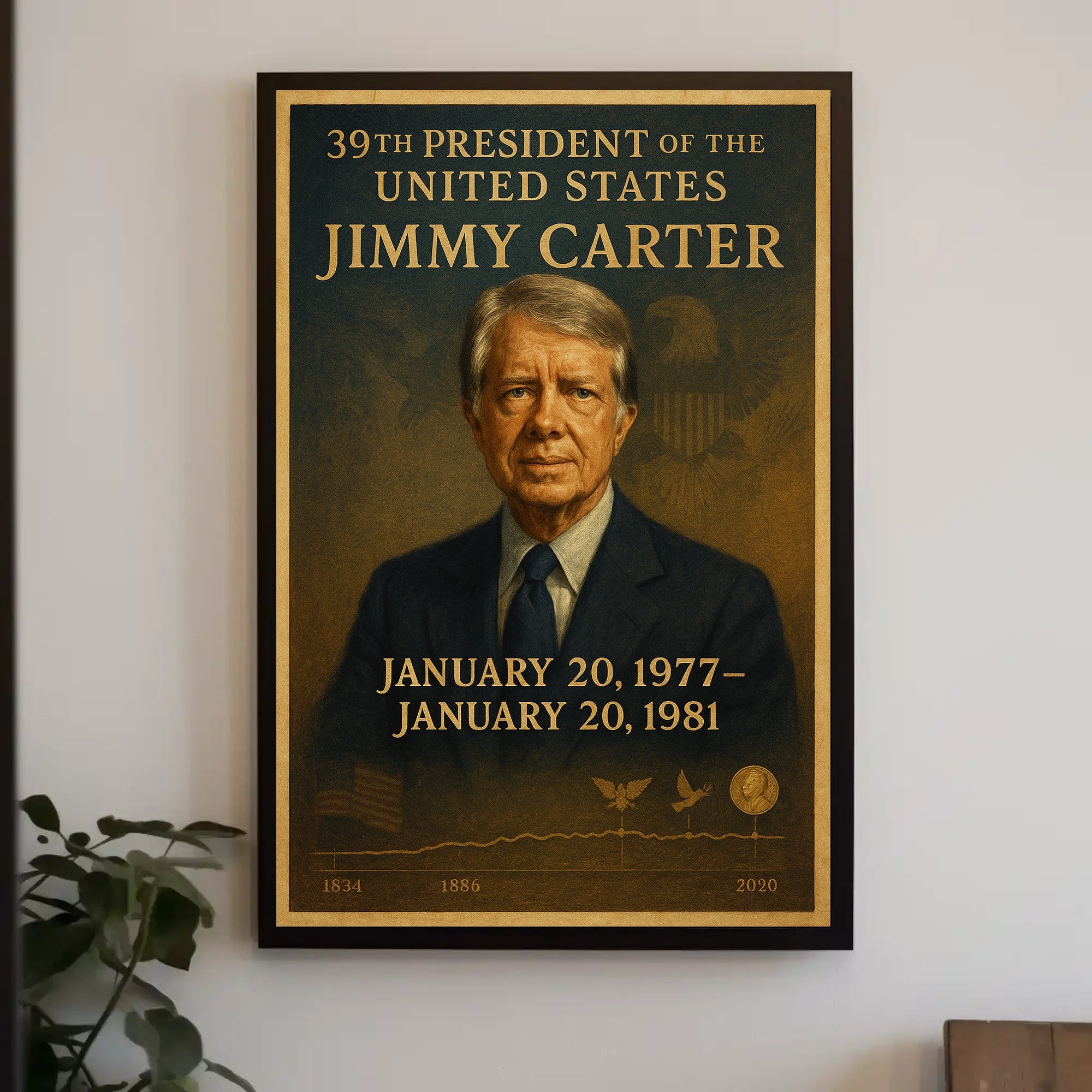 Jimmy Carter Portrait Collection Decor Series Poster PosterGoat