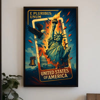 United States Of America Symbols Of Poster