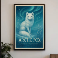 Arctic Fox Guardian of the Frozen Realms Poster