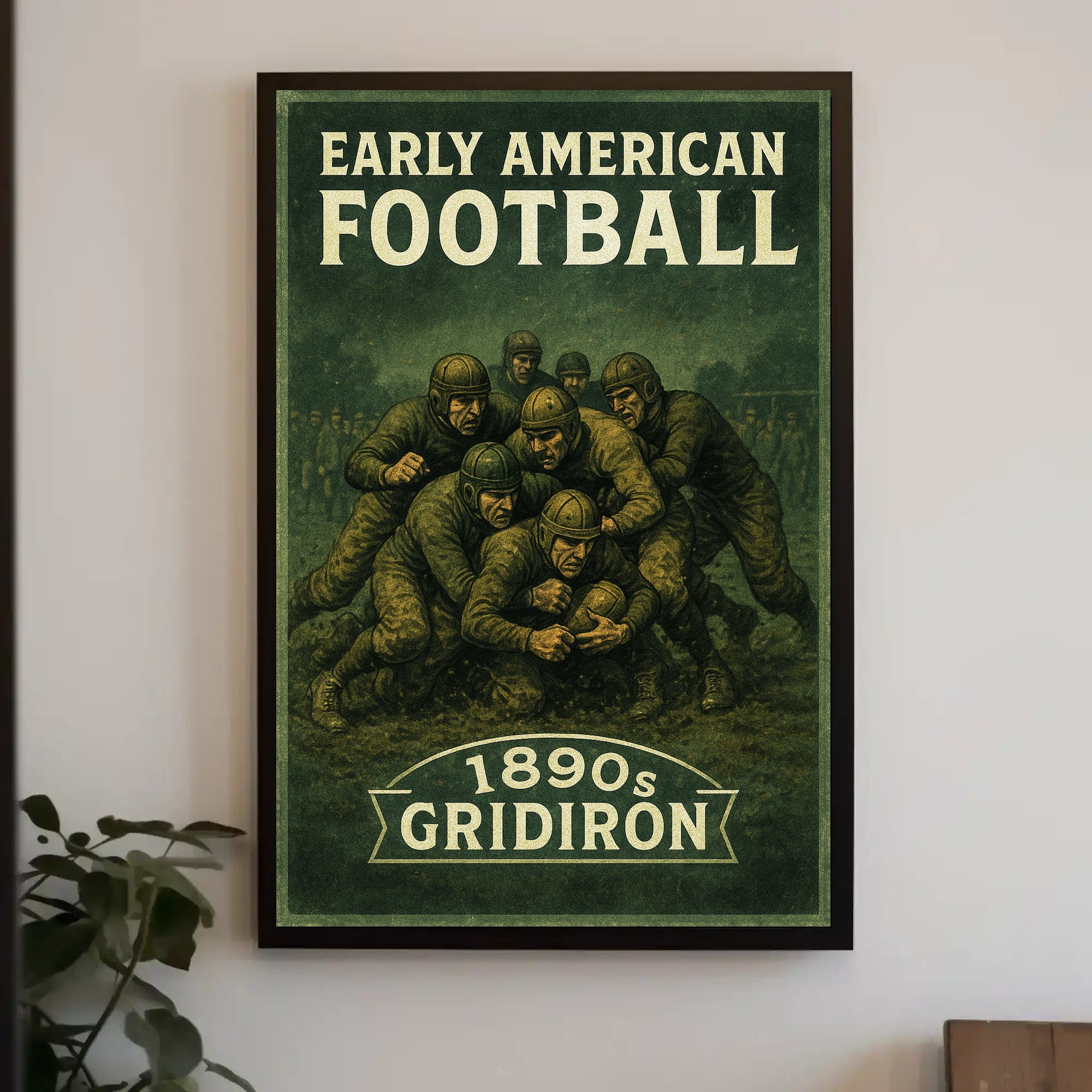 Early American Football 1890s Gridiron Poster PosterGoat