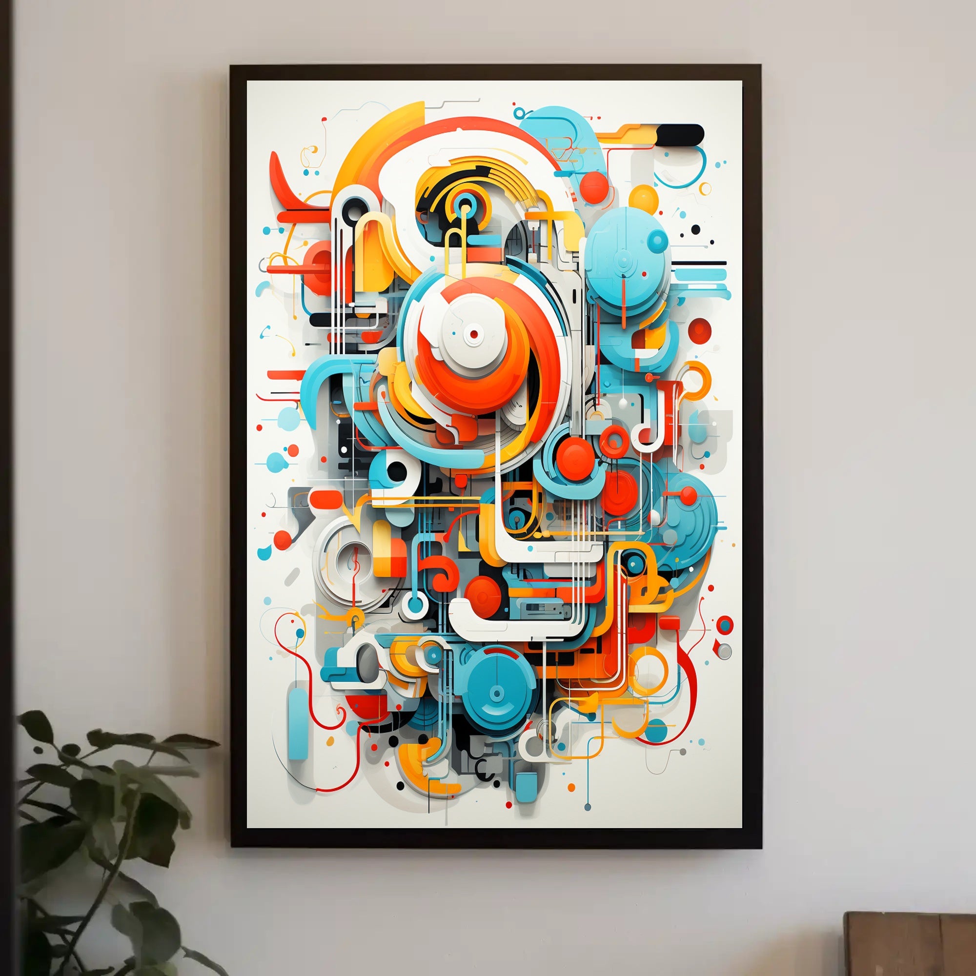 Abstract Geometric Symphony Abstract Poster PosterGoat