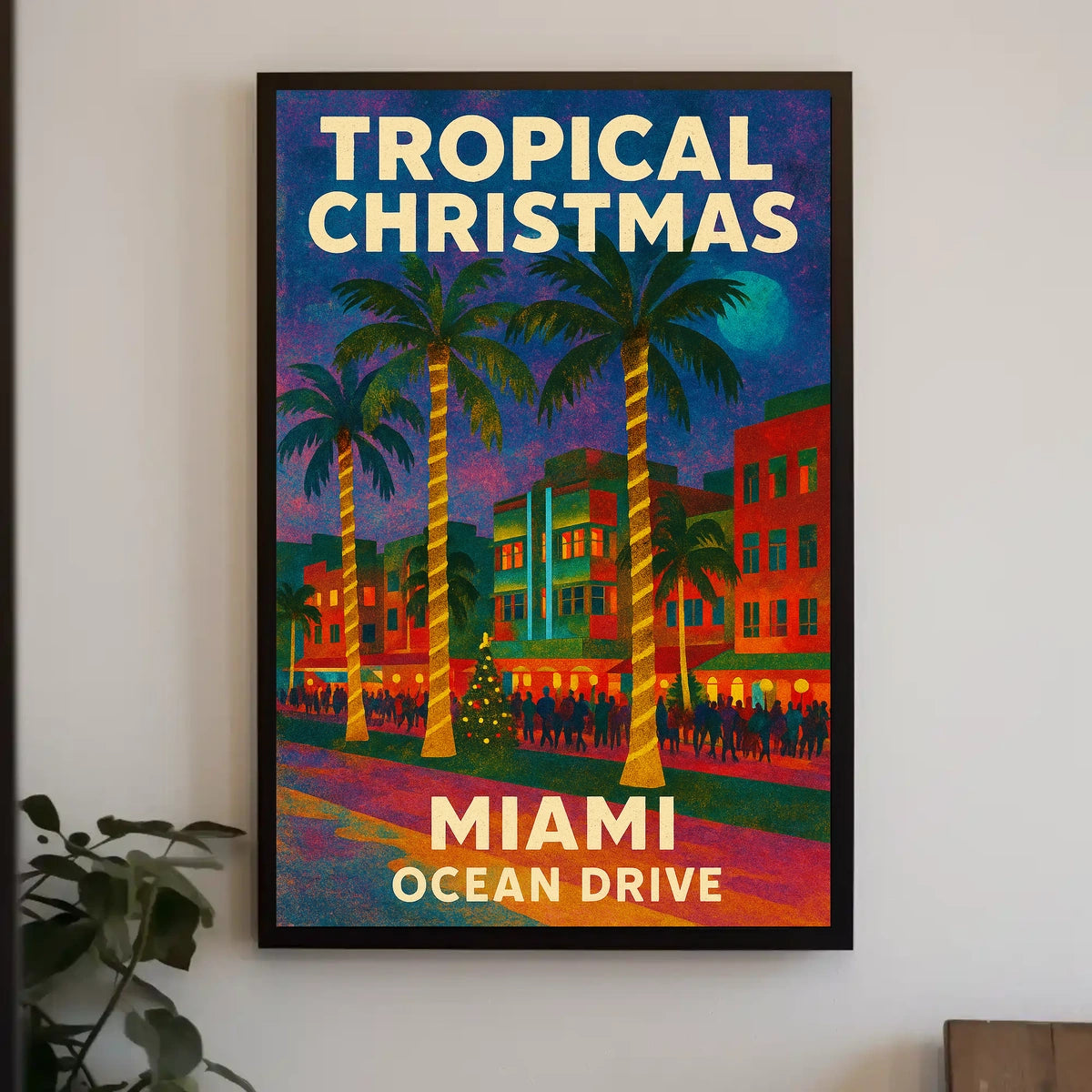Tropical Christmas in Miami Poster
