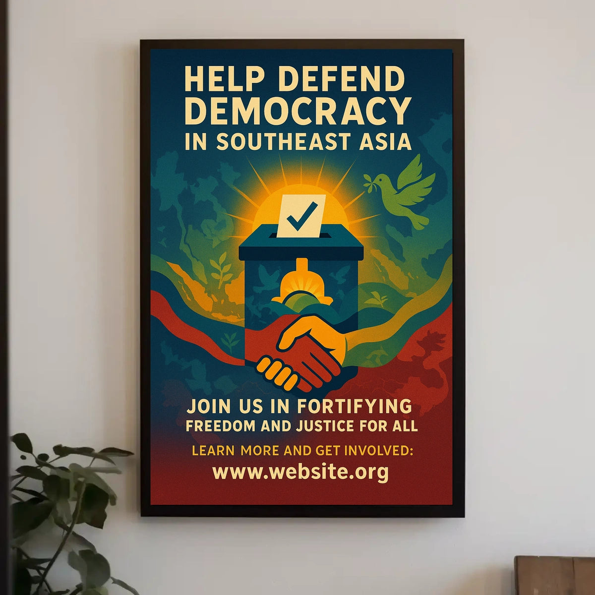 Defend Democracy in Southeast Asia Poster