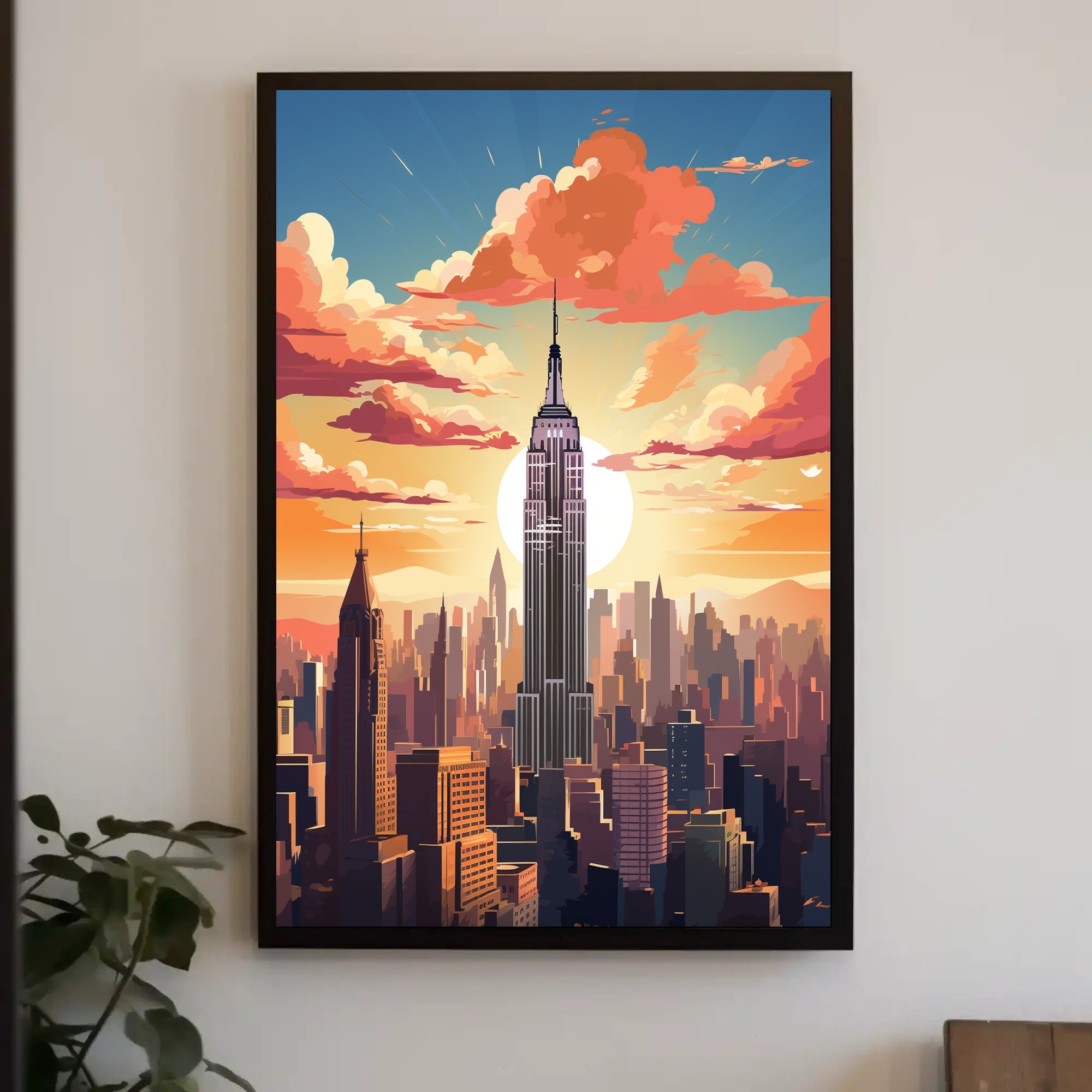 Sunset Over The Cityscape Poster