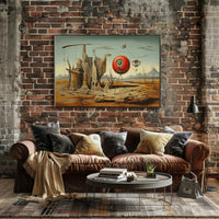 Surreal Eye-Landscape Futuristic Sci-Fi Art Poster