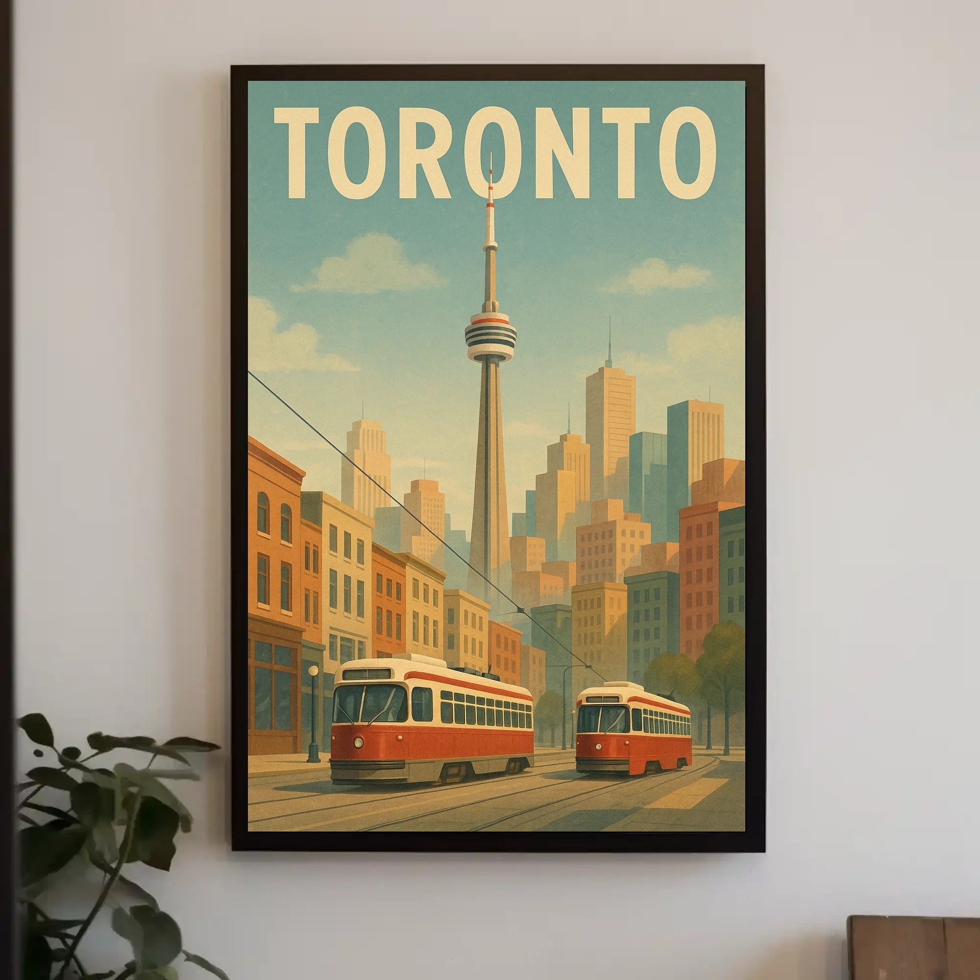 Toronto Skyline Vintage Travel Poster