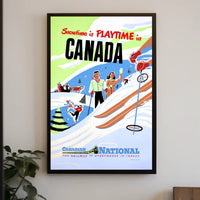 Canadian Winter Skiing Adventures: Vintage Travel Poster PosterGoat