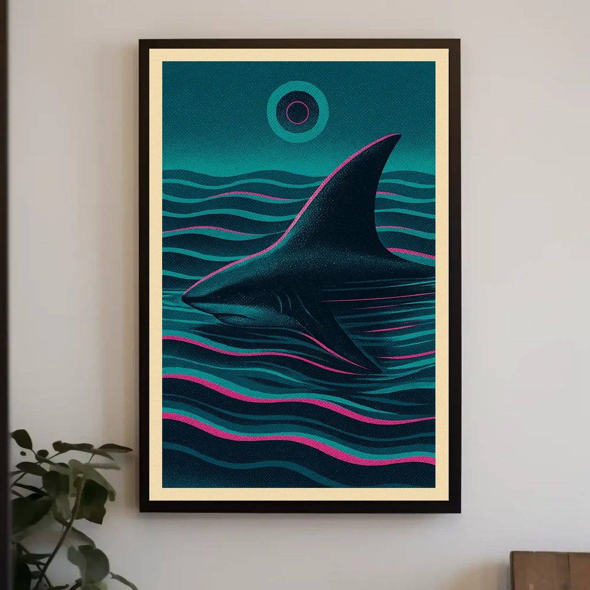 Shark In The Waves Poster