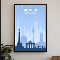 Berlin Skyline Art: Calm Travel Poster