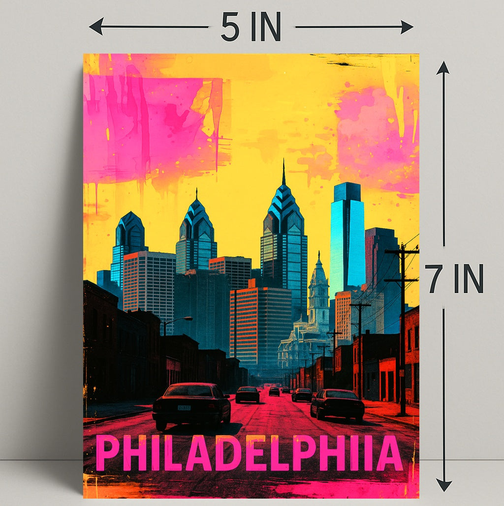 Philadelphia in Vibrant Colors Poster PosterGoat