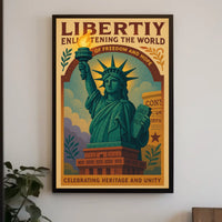 Liberty Torch Vintage Cultural Heritage Poster