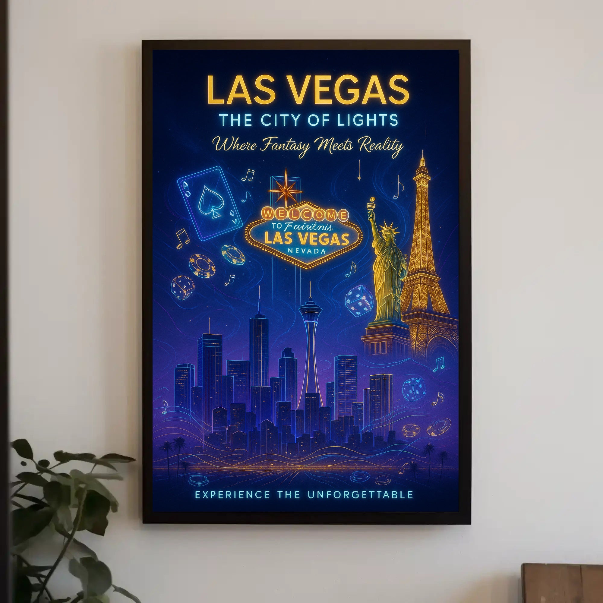 Las Vegas The City of Lights Poster PosterGoat