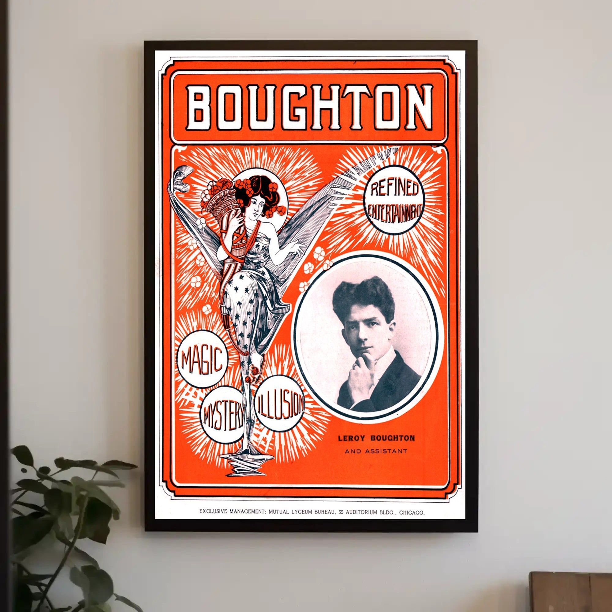 Leroy Boughton Magic Show Art Nouveau Poster