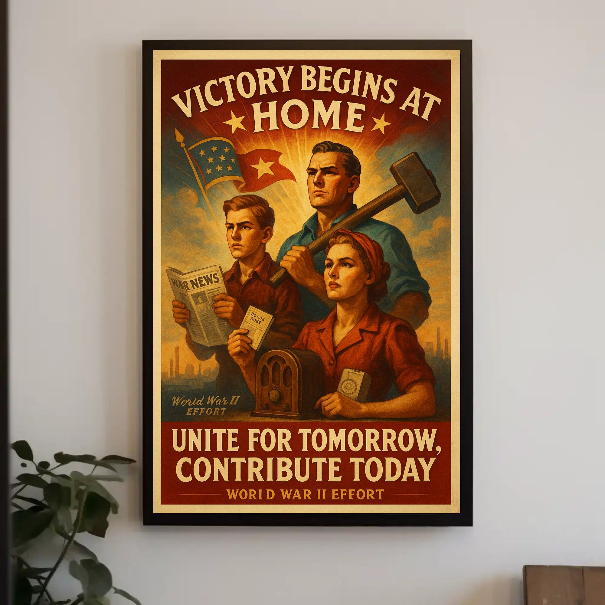 Victory Begins at Home Poster