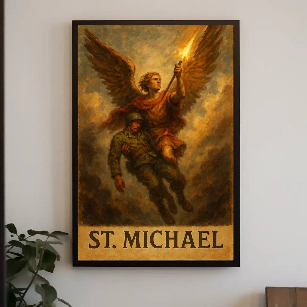 Saint Michael Archangel Spiritual Art Poster