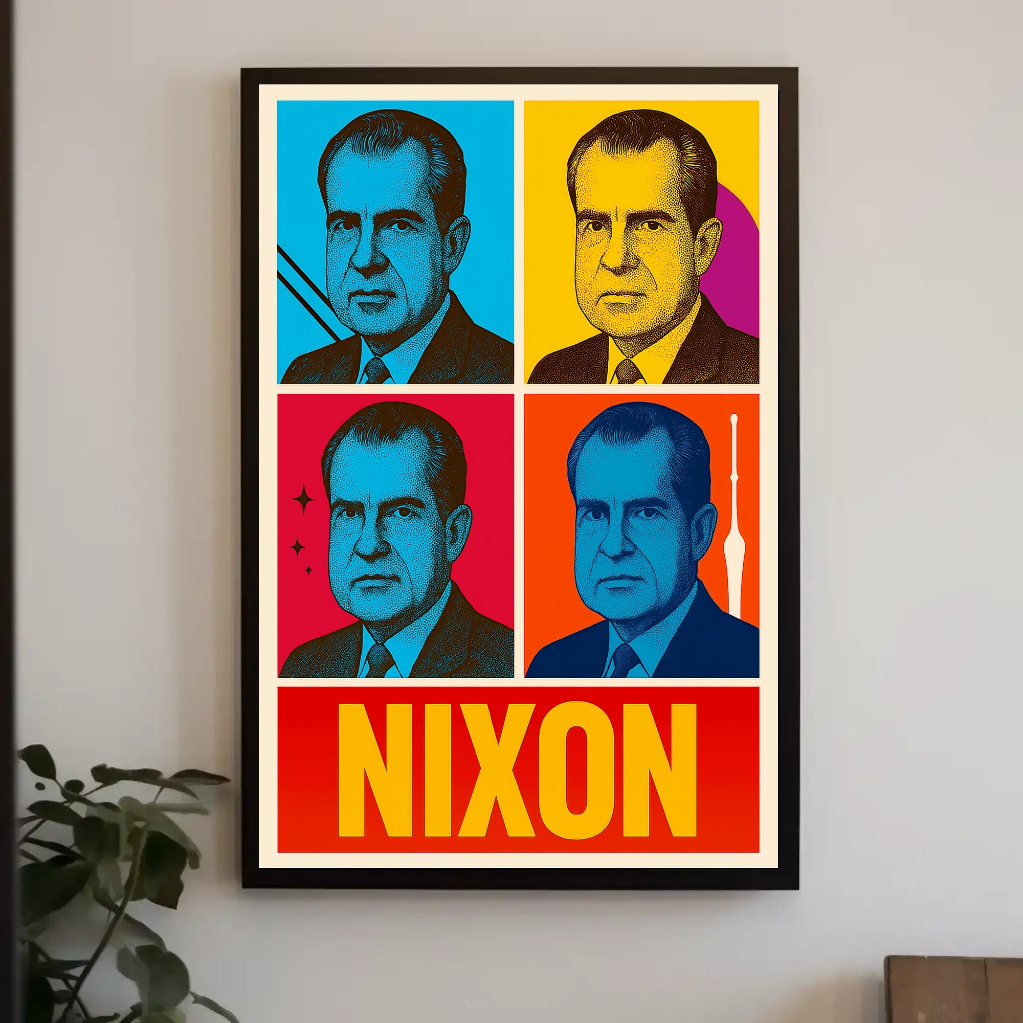 Nixon Retro Pop Art Political Propaganda Poster