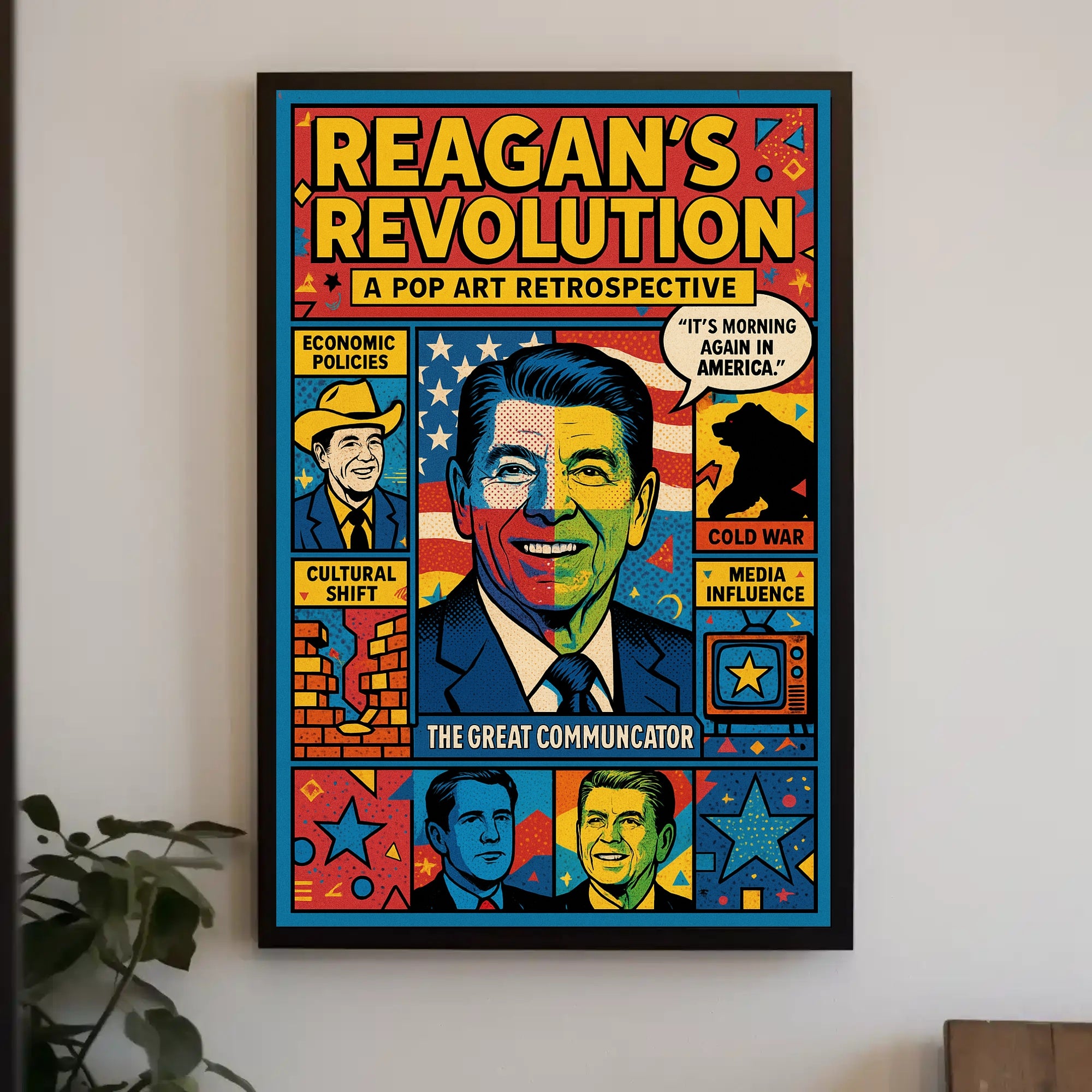 REAGAN'S REVOLUTION Pop Art Political History Poster