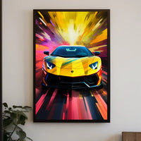 Speed and Color Burst Poster PosterGoat