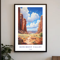 Monument Valley Majestic Landscape Travel Poster PosterGoat