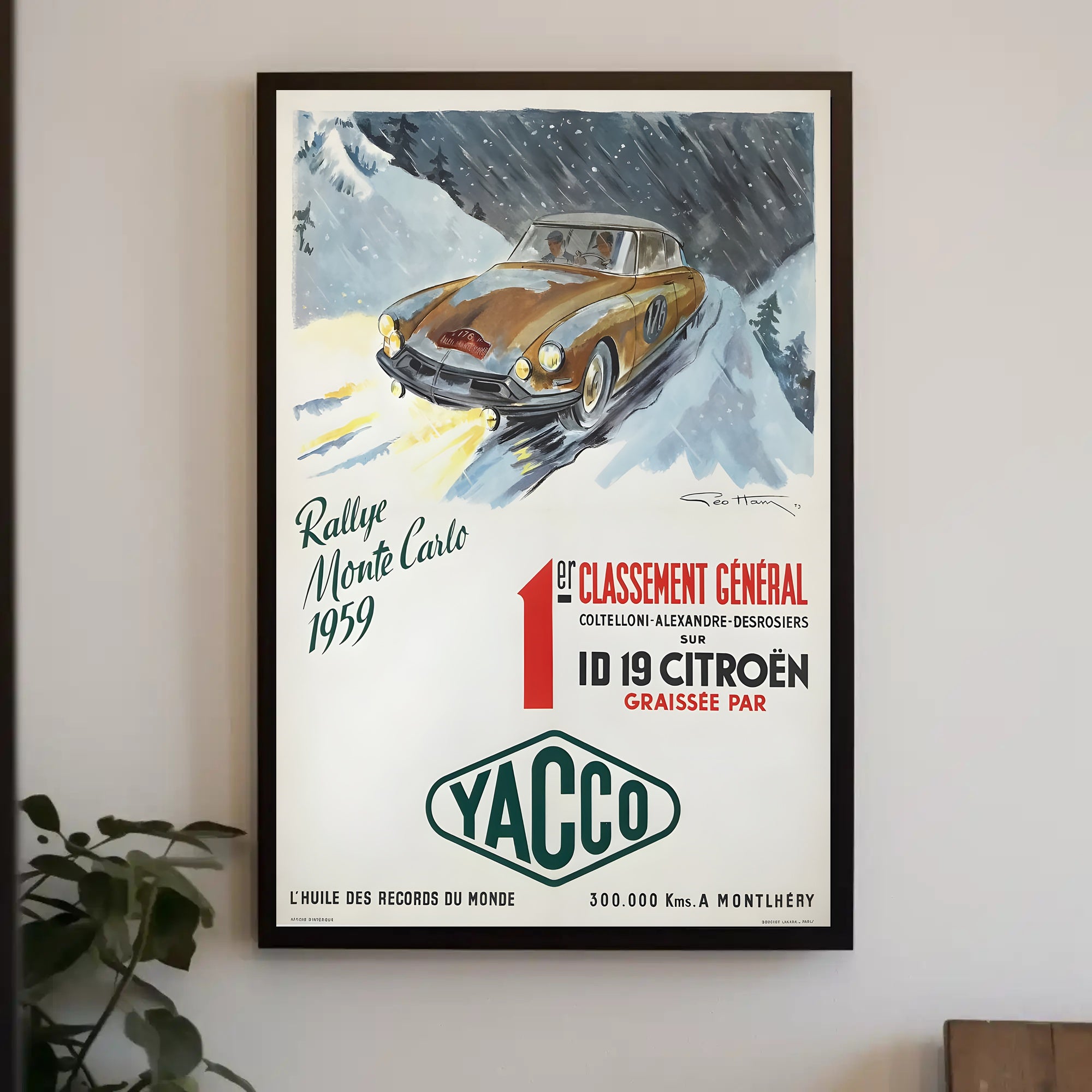 Rallye Monte Carlo 1959 Victory Poster