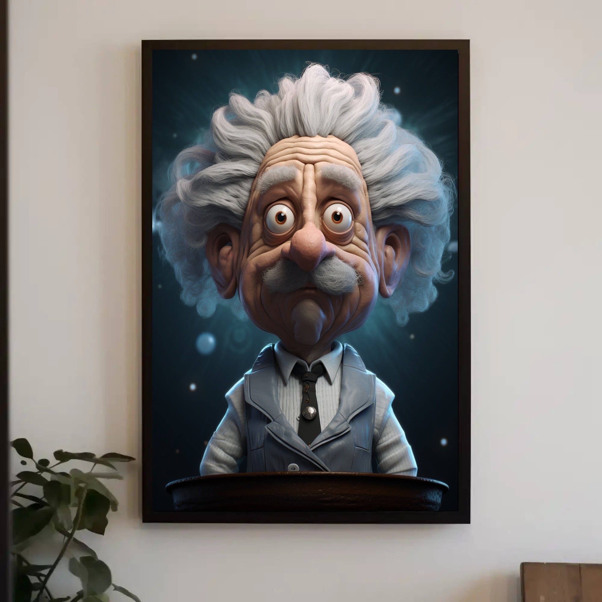 Eccentric Scientist 3D Style Pop Culture Poster