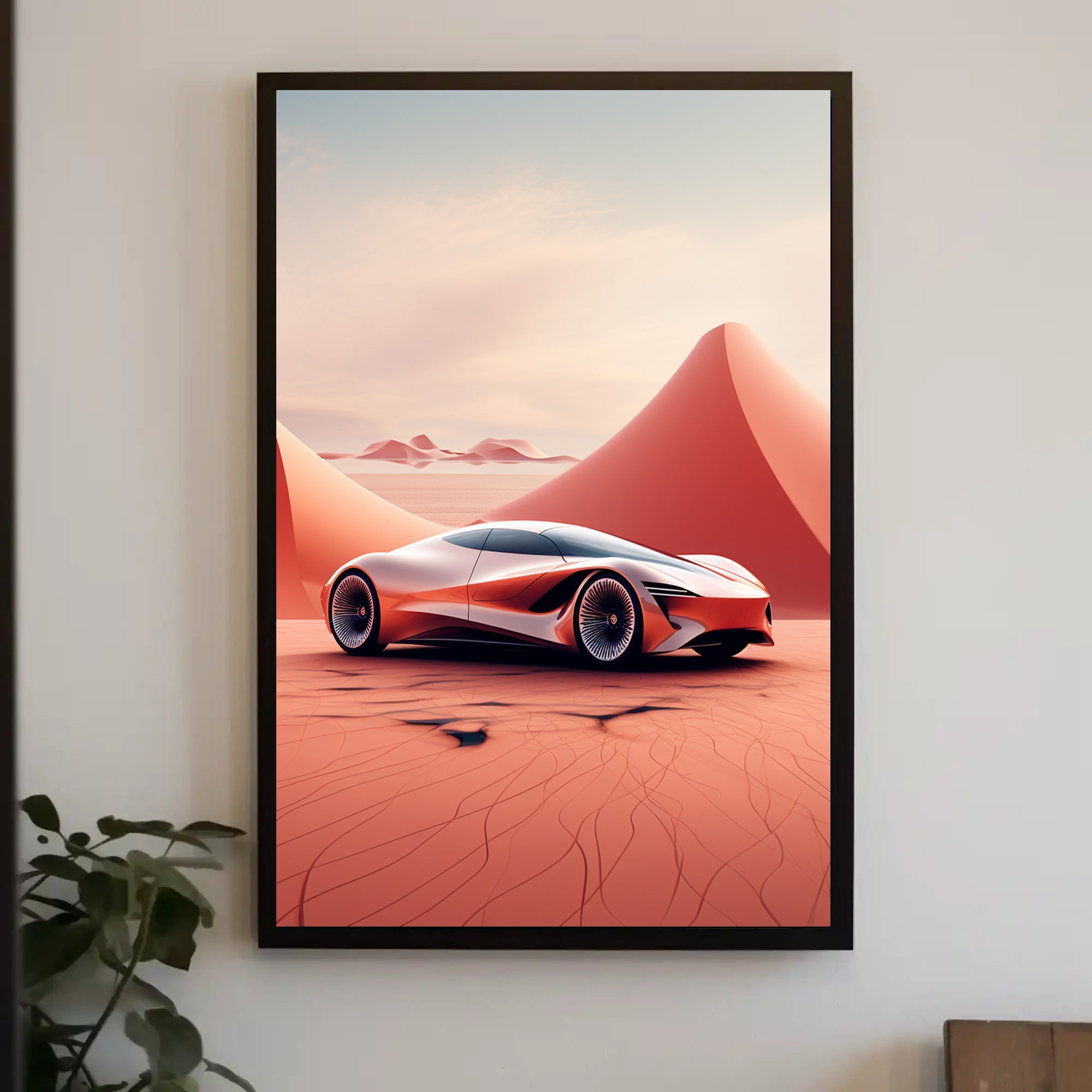 Futuristic Desert Ride Poster PosterGoat