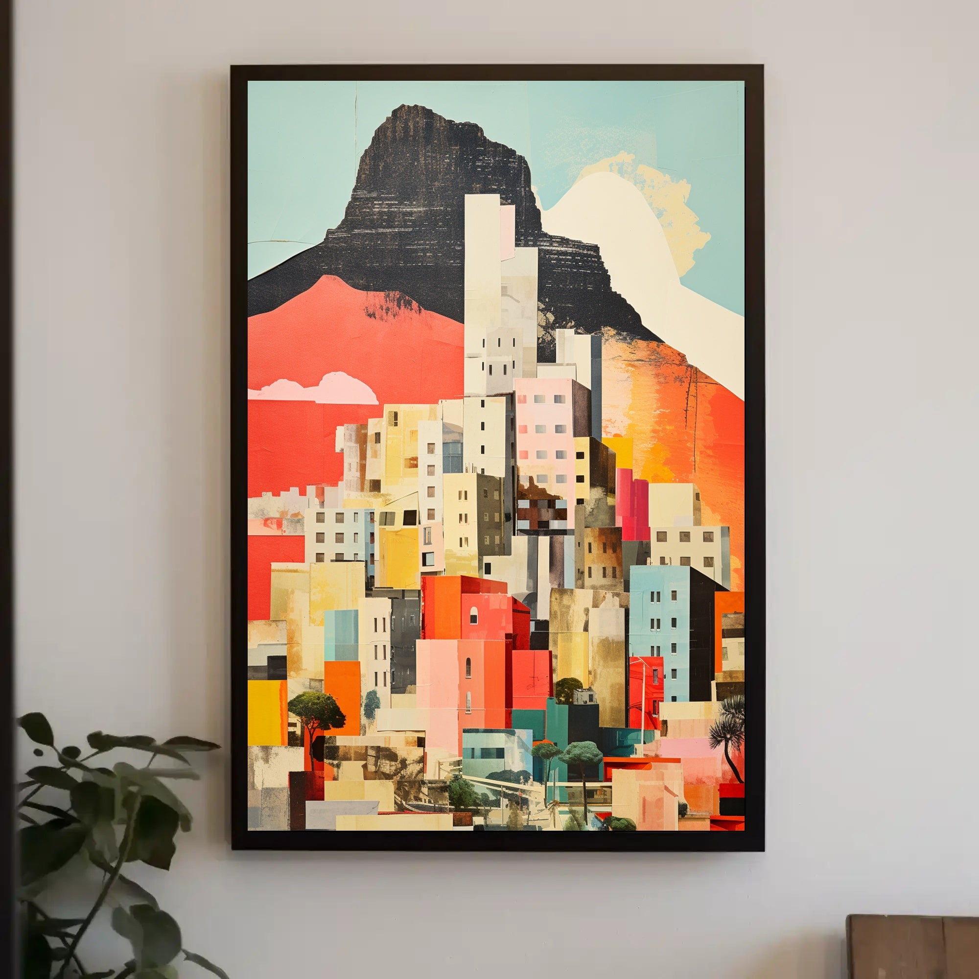 Vibrant Cityscape Collage Poster