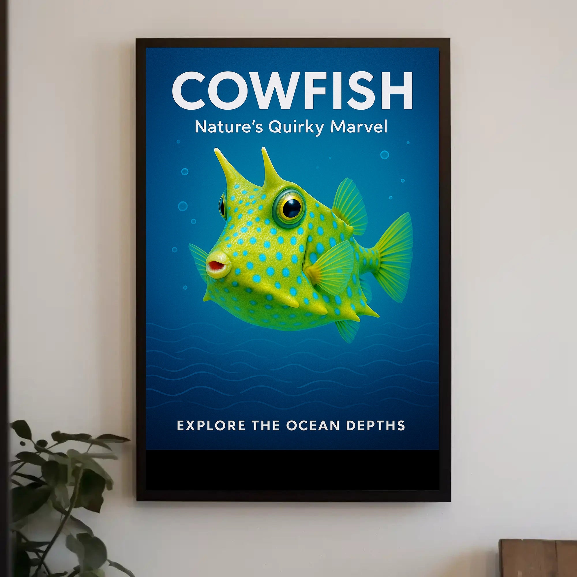 Cowfish Nature's Quirky Marvel Poster PosterGoat
