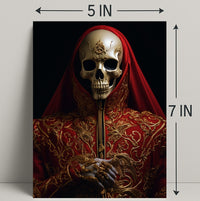 Regal Elegance In Red And Gold Poster PosterGoat